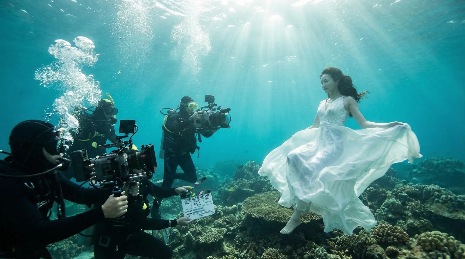 糖心萝莉岛栏目水下拍摄现场花絮
