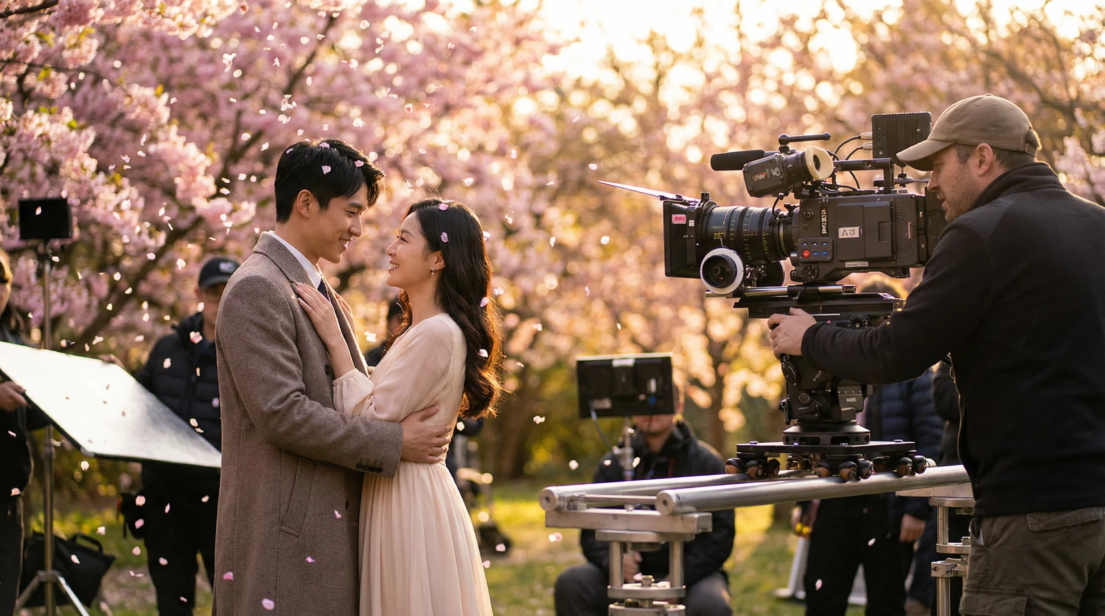 糖心萝莉岛栏目樱花园浪漫场景拍摄花絮